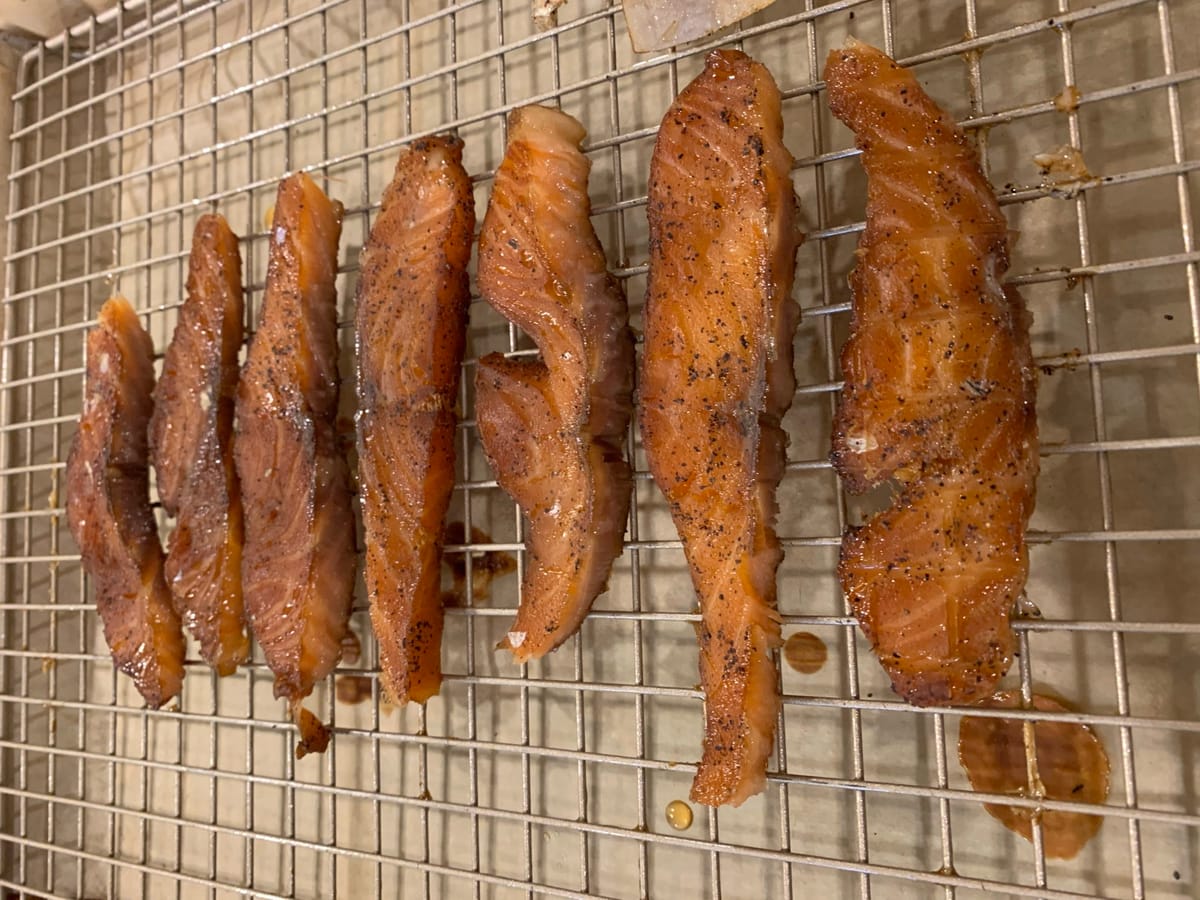 Salmon Jerky from the Tomb Raider Cookbook