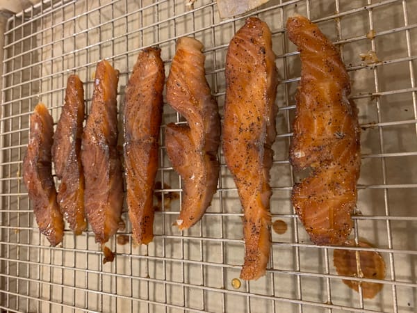 Salmon Jerky from the Tomb Raider Cookbook