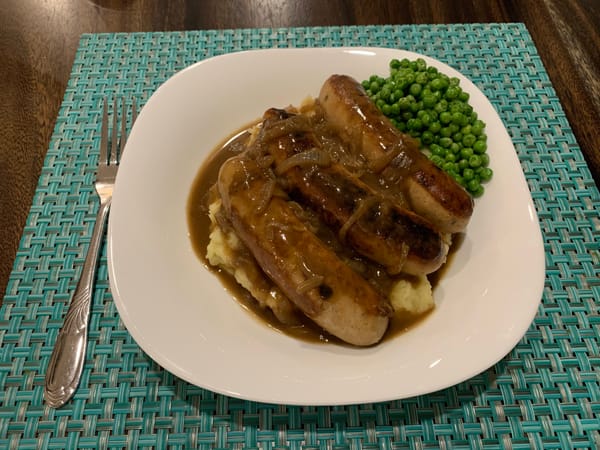 Bangers and Mash from the Tomb Raider Cookbook